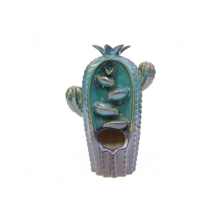 Seramik Kaktüs Model Geri Akışlı Tütsülük