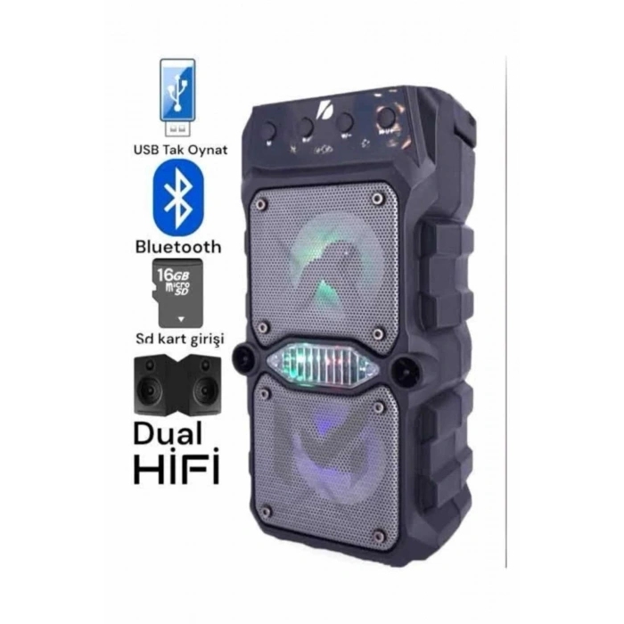 Ses Bombası Kablosuz Bluetooth Hoparlör Çift Çıkışlı Yüksek Ses Kaliteli Hoparlör