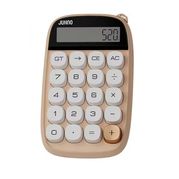 Sevimli Kare Tuşlu 10 Haneli Ldc Ekran Hesap Makinası Kahverengı