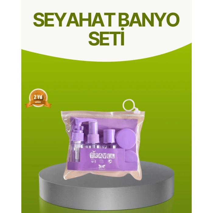 Seyahat Banyo Seti 5 Parça Şeffaf Taşıma Çantalı 30 Ml
