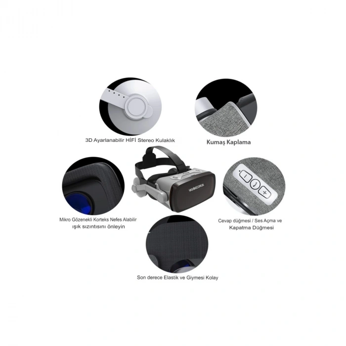 Shinecon Sc-g07e 3d Sanal Gerçeklik Gözlüğü - Siyah
