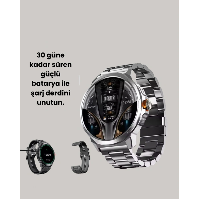 Şık Metal Kasa Ve Değiştirilebilir Kordonlarla Sw80 Smartwatch