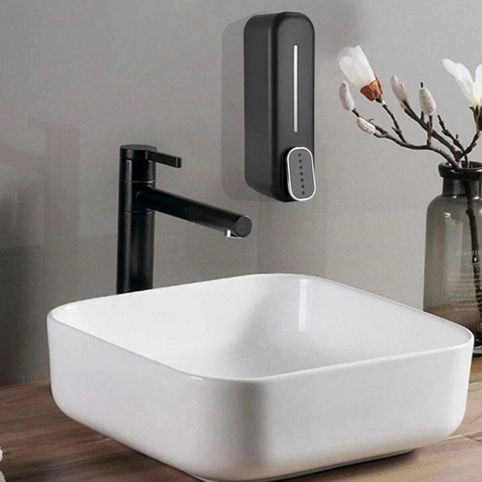 ® Siyah Duvara Monte Sıvı Sabunluk Dispenser 300 ml