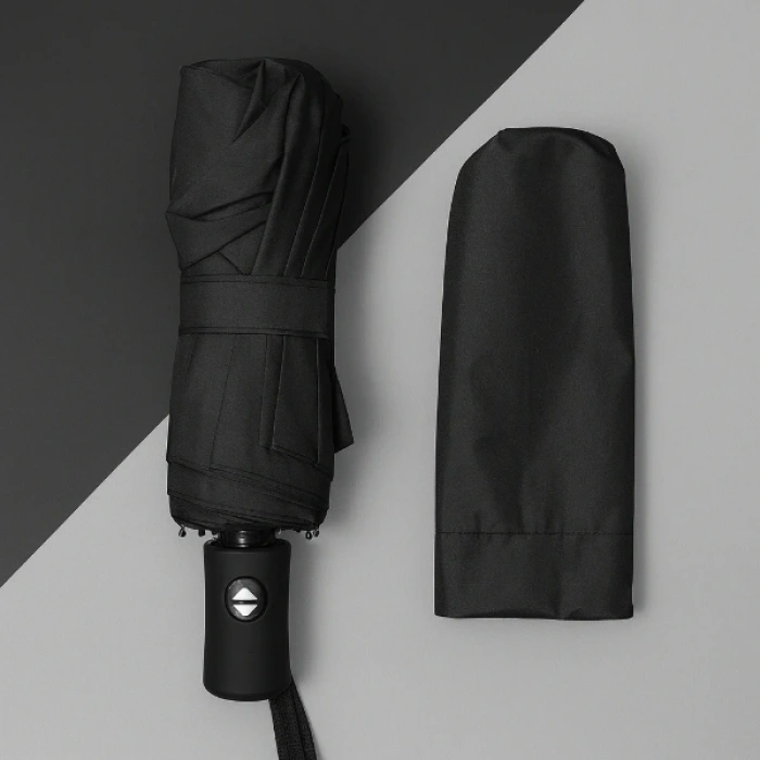 Siyah Kılıflı Otomatik Kompakt Şemsiye