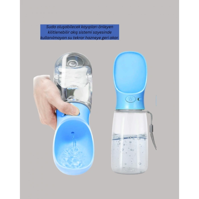 Sızdırma Önleyici Silikon Halkalı Pet Su Dispenseri Gezi Seyahat İçin