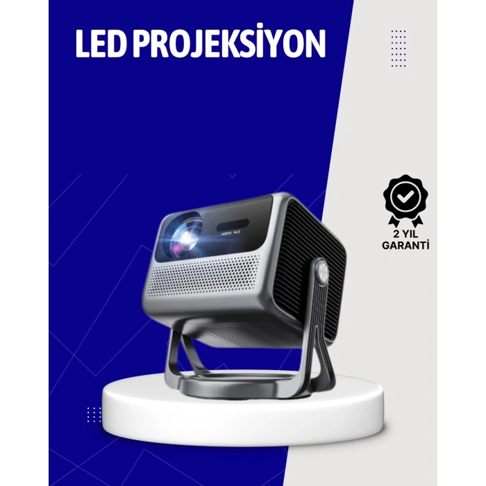 Smart Projector Android Tv Taşınabilir Gimbal Standlı