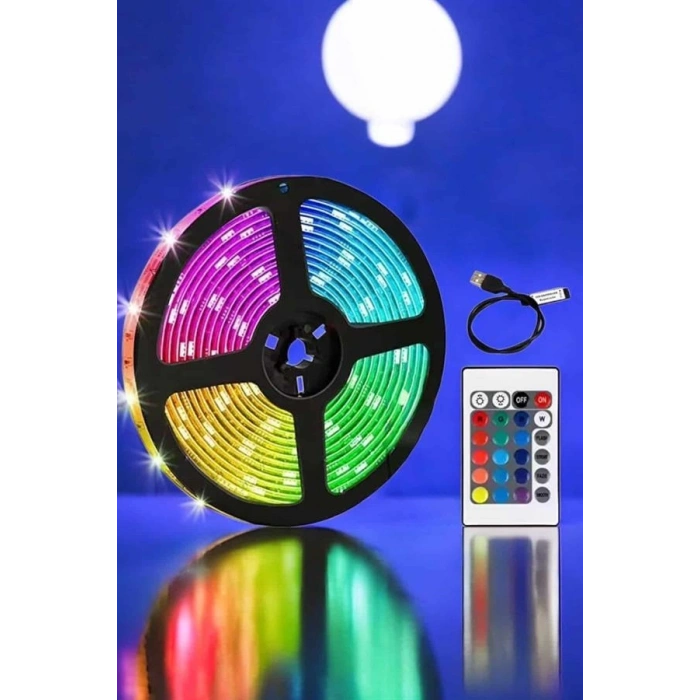 Smart Şerit Led Tv Arkası Renkli Kumandalı 10 Metre