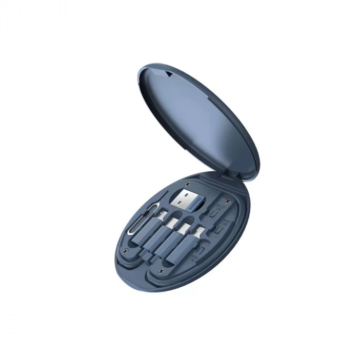 Sn06 3in1 Kablo Ve Kart Düzenleyici - Mavi