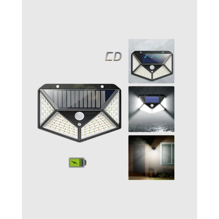 Solar Güçlü 100 Led Bahçe Lambası – Enerji Tasarruflu, Suya Dayanıklı Ve Geniş Açılı Işık