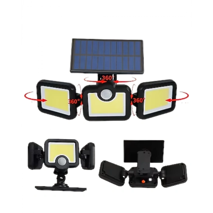 Solar Led Projektör Sensörlü Dış Mekan Güvenlik Lambası