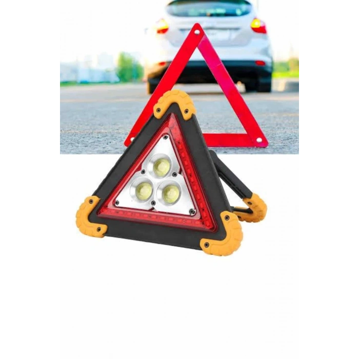 Solar Şarjlı Çok Fonksiyonlu Reflektör Işıklı Ikaz Lambası Acil Durum Reflektörü Acil Durum Uyarı Lambası