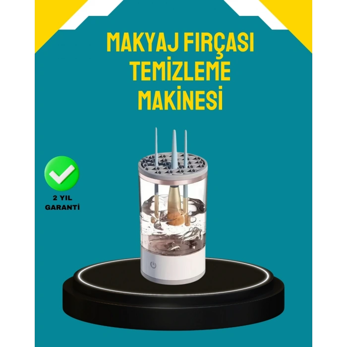 Sonik Teknoloji İle Derinlemesine Makyaj Fırçası Temizleyici