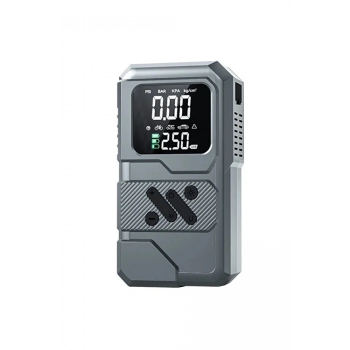 St-9654 Şarjlı 10.000 Mah Taşınabilir Araç Hava Kompresörü Akü Takviyeli Dijital Ekranlı Işıklı