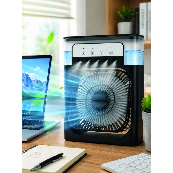 Su Hazneli Püskürtmeli Fan 1-3-5 Püskürtme Seçeneği, Type-c Güç Girişi
