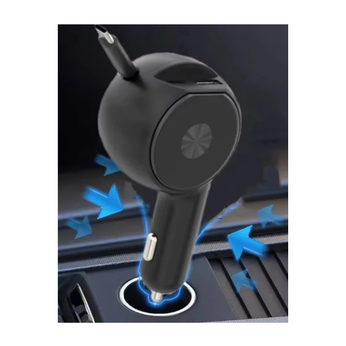 Süper Hızlı Araç Şarj Cihazı 60w Adaptör Çakmaklık Girişli