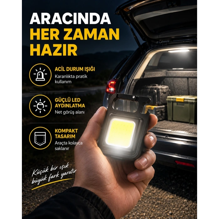 Süper Parlak 800 Lümen Led Fener – Usb Şarjlı, 3 Işık Modlu, Mini Taşınabilir Ve Anahtarlık Tipi Yeni Nesil