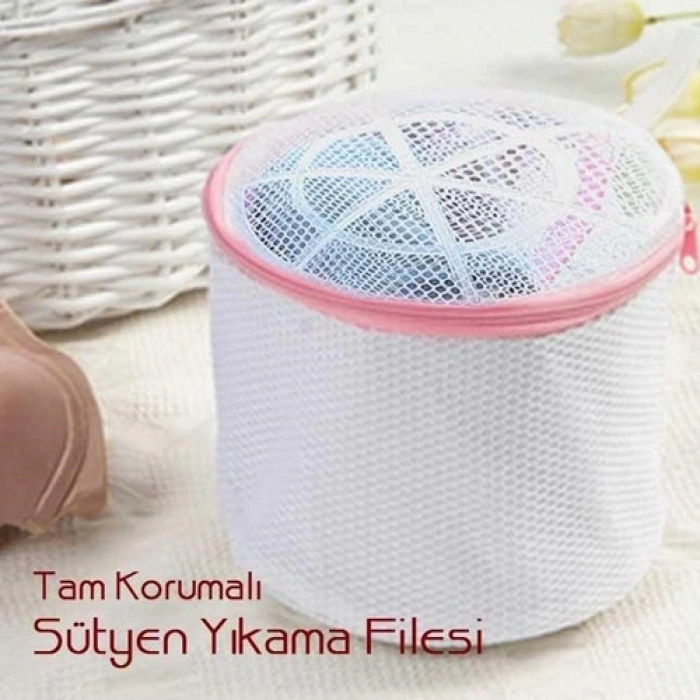 Sütyen Yıkama Filesi Tam Korumalı Hassas Çamaşır Yıkama Aparatı (599)
