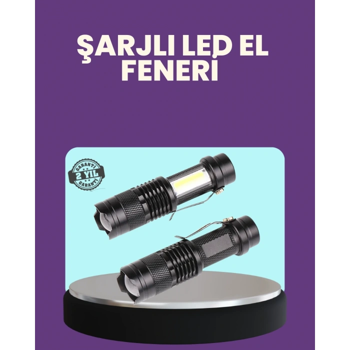 Suya Dayanıklı 4 Modlu Mini Led El Feneri