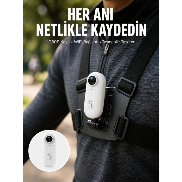Suya Ve Darbeye Dayanıklı Kompakt Spor Kamera 1080p Yeni Nesil