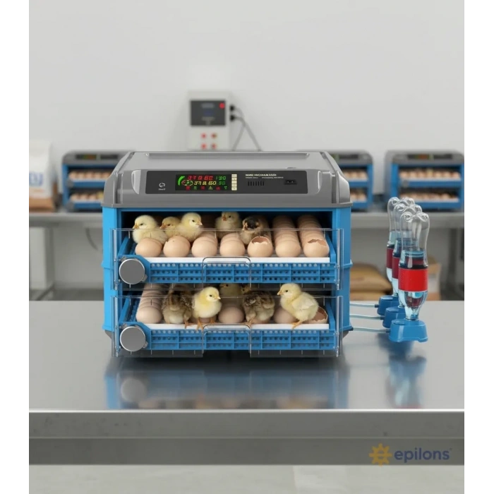 Tam Otomatik 128 Yumurta Kapasiteli Kuluçka Makinesi - Civciv Kaz Hindi Ördek İçim Wifi Kameralı