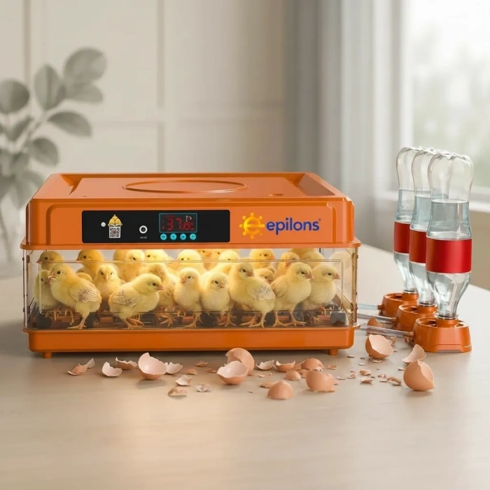 Tam Otomatik Kuluçka Makinesi 130 Yumurta Kapasiteli - Akıllı Isı Ve Nem Kontrollü, Ayarlanabilir Viyol, Otomatik Su Sistemli