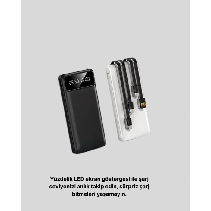 Taşınabilir 20.000 Mah Hızlı Şarj Powerbank 4 Çıkışlı