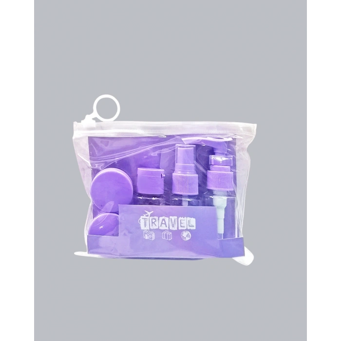 Taşınabilir 5’li Seyahat Banyo Seti Şampuanlık Sprey Krem Kutusu