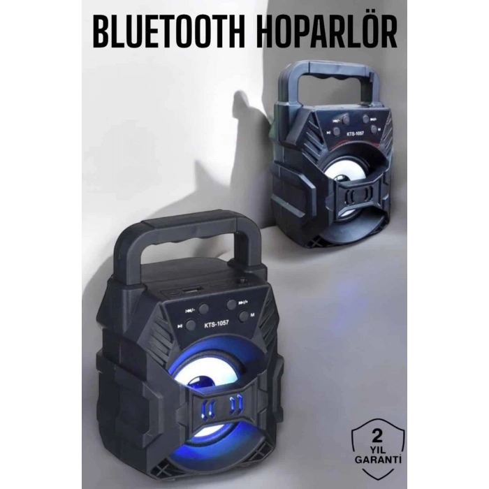 Taşınabilir Bluetooth Hoparlör Led Işıklı Uzun Pil Ömrü