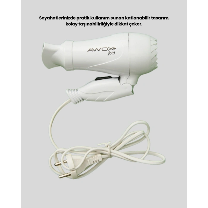 Taşınabilir Fön Makinesi Katlanır Gövde Enerji Tasarruflu