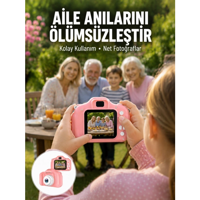 Taşınabilir Hd Dijital Kamera Video Kayıt Fotoğraf Çekim Usb Bağlantılı Şarjlı Yeni Nesil