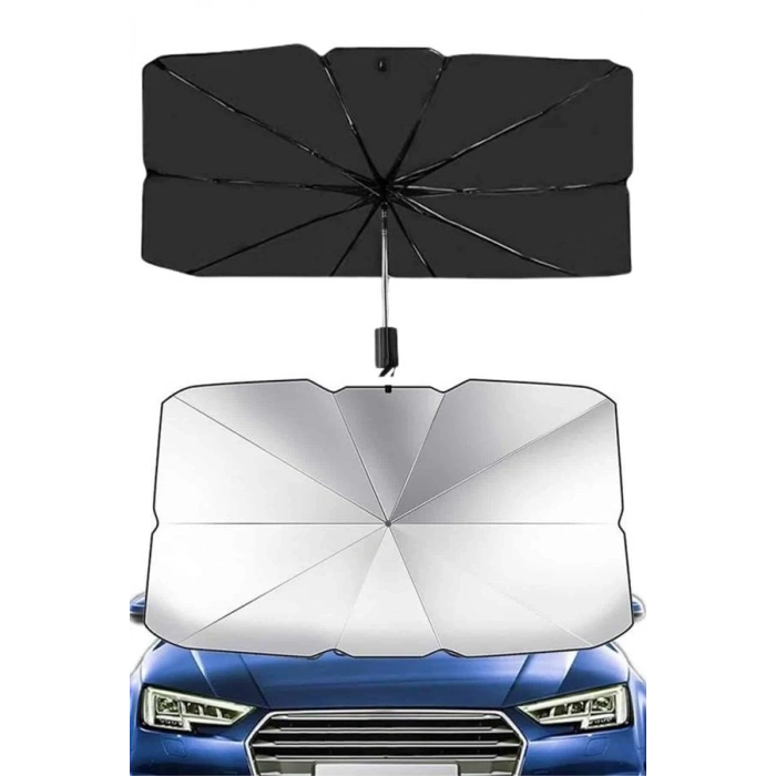 Taşınabilir Oto Cam Güneşliği Katlanabilir Tüm Araçlara Uyumlu Güneş Gölge Koruyucu