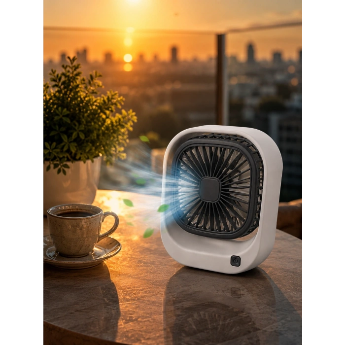 Taşınabilir Şarjlı Masa Fanı Sessiz Ve Güçlü Fan Sistemli
