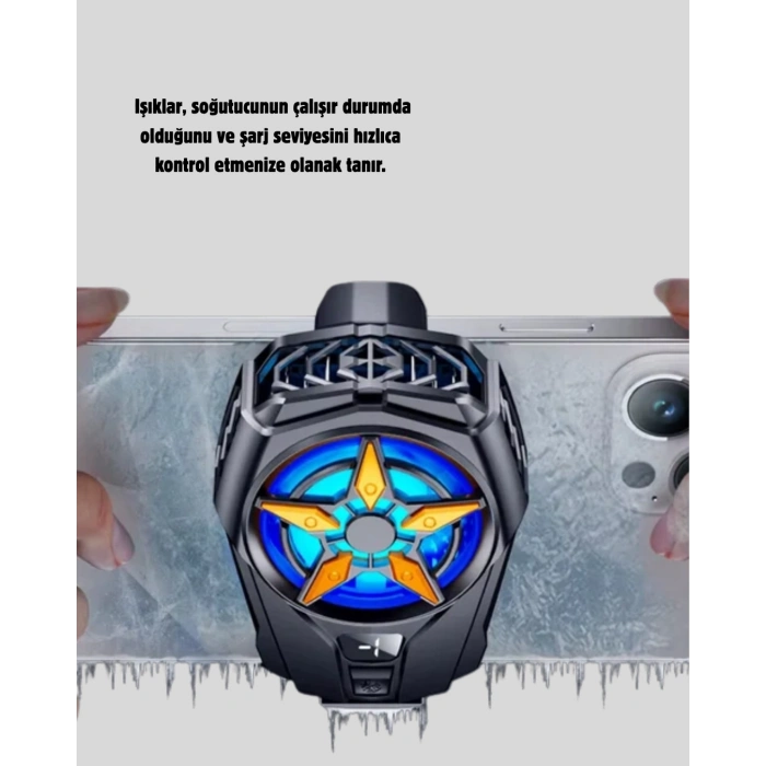 Taşınabilir Şarjlı Telefon Soğutucu – Sessiz Fan Motoru İle Yüksek Performans Koruma