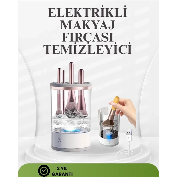 Taşınabilir, Sessiz Ve Güçlü Makyaj Fırçası Temizleme Makinesi