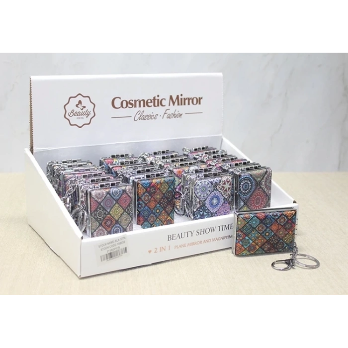 Taşlı El Aynası Anahtarlık Alk3774