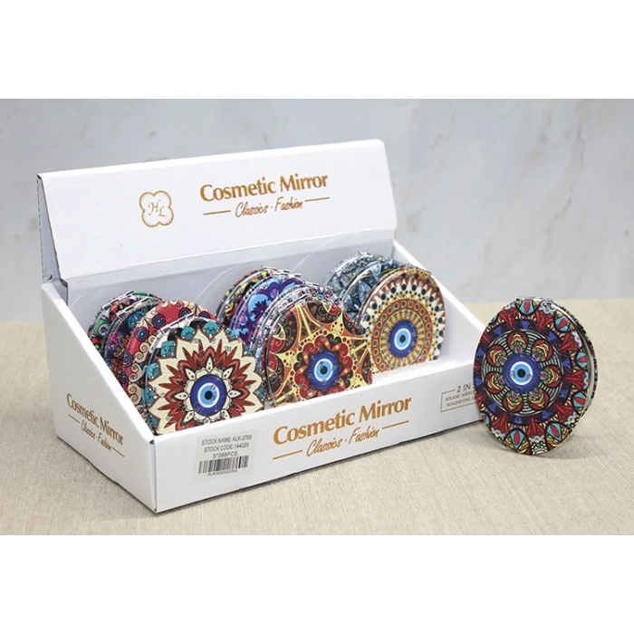 Taşlı El Aynası Oval İnce Alk3765