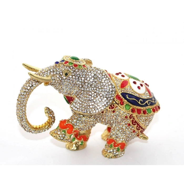 Taşlı Tekli Fil Figürü Model 6