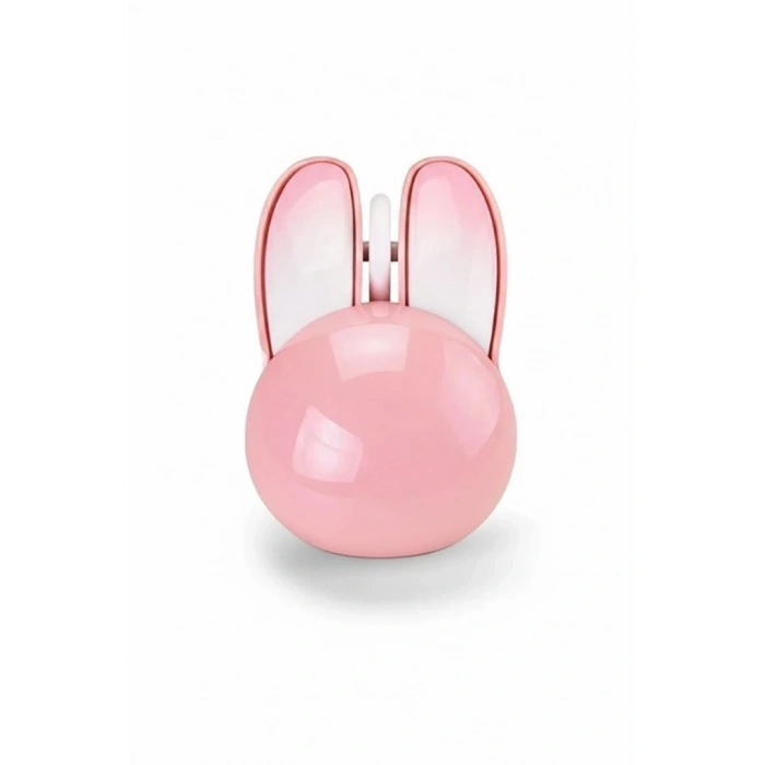 Tavşan Figürlü Kablosuz Mouse Pil Dahil Etiket Hediyeli Pembe