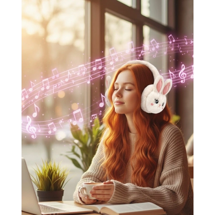 Tavşan Kulaklı Bluetooth Kulaklık Şarjlı Kablosuz Stereo Ses