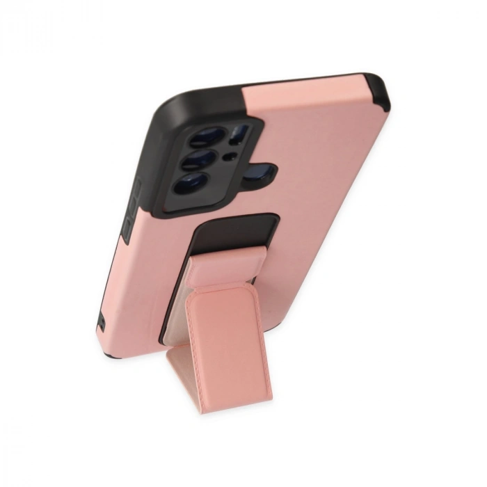 Tecno Pova Neo Kılıf Mega Standlı Silikon - Pudra