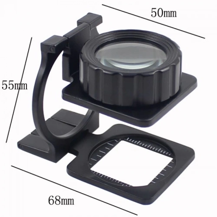 Tekstilciler Için  Kumaş Kontrolü Büyüteç,katlanan, Metal 15x Büyütme