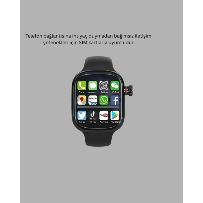 Telefon Bağımsız Sım Kartlı Akıllı Saat Nabız Ölçerli