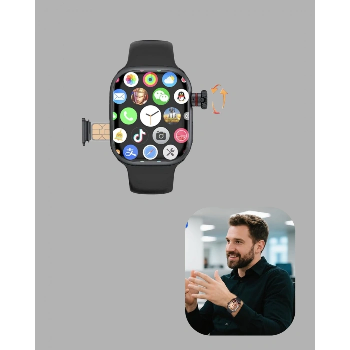 Telefon Bağımsız Sım Kartlı Akıllı Saat Nabız Ölçerli