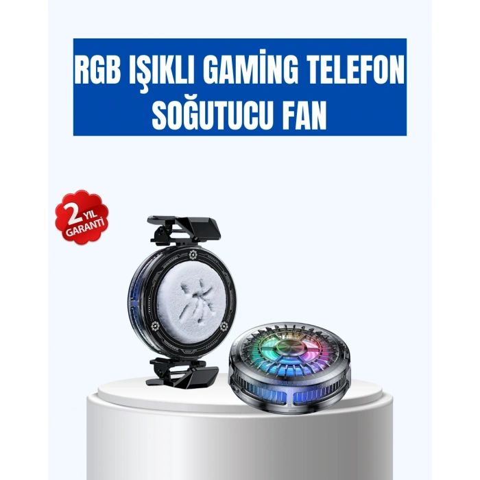 Telefon Soğutucu Rgb Fan Sessiz Çalışma Tüm Modeller Uyumlu