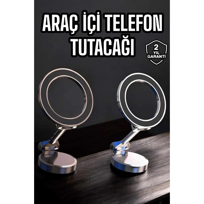 Telefon Tutucu Tüm Arabalara Uyumlu Araç İçi Katlanabilir Manyetik Tasarım