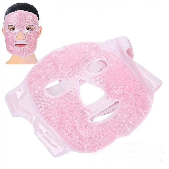 Terapi Jel Yüz Maskesi Soğuk Ve Sıcak Boncuklu Ayarlanabilir Maske (pembe)