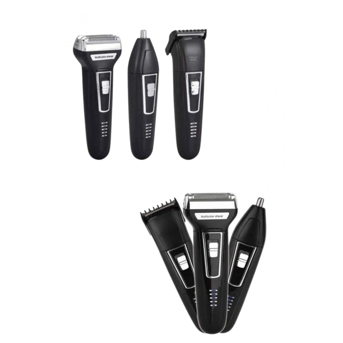 Tıraş Makinesi 3 Başlıklı T Başlıklı Hassas Ciltlere Özel Saç Sakal Vücut Kulak Ve Burun