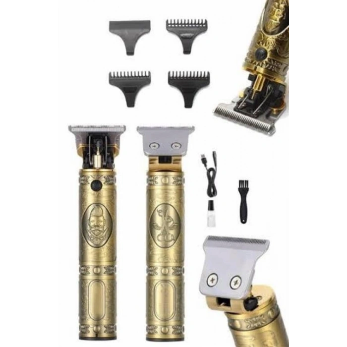 Tıraş Makinesi Şarjlı Çizik Tıraş Paslanmaz Çelik Bıçaklı 4 Taraklı