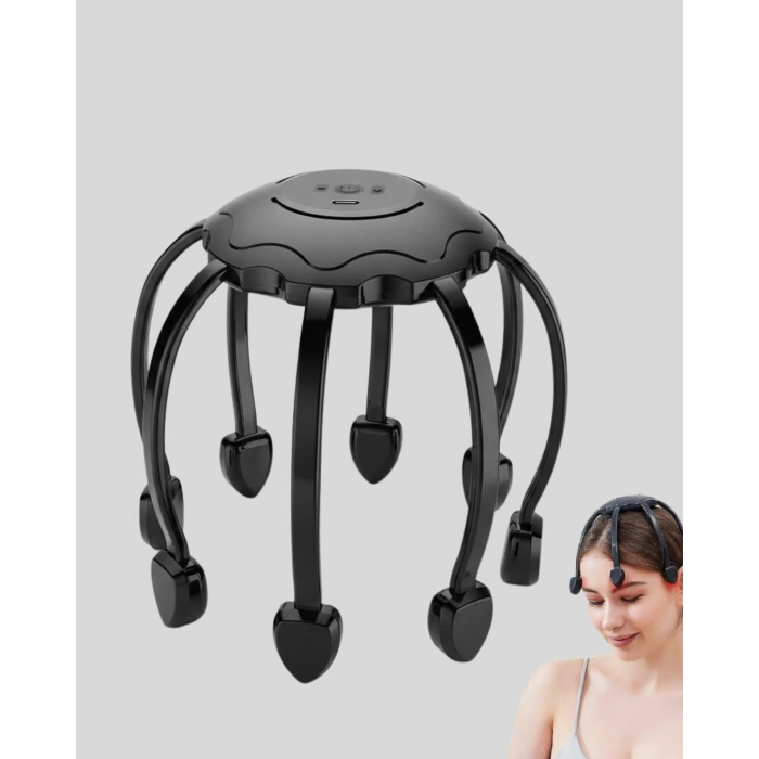 Titreşimli Saç Derisi Masaj Aleti 8 Kollu Derin Rahatlama Ve Stres Azaltma