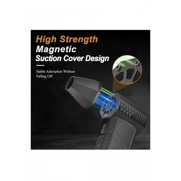 Turbo Jet 130000rpm Şarjlı Turbo Jet Şiddetli Fan Güçlü Hava Üfleyici Araç Süpürgesi 4000 Mah 52m/sec